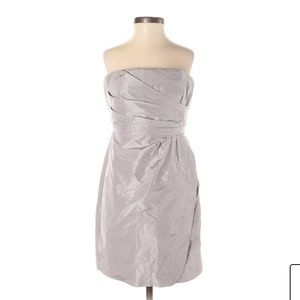 J.Crew Grey/Silver Strapless Cocktail Dress 2P